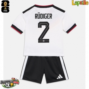 Saksa Antonio Rudiger #2 Kotipaita Lapsille MM-kisat 2026 Lyhythihainen (+ shortsit)